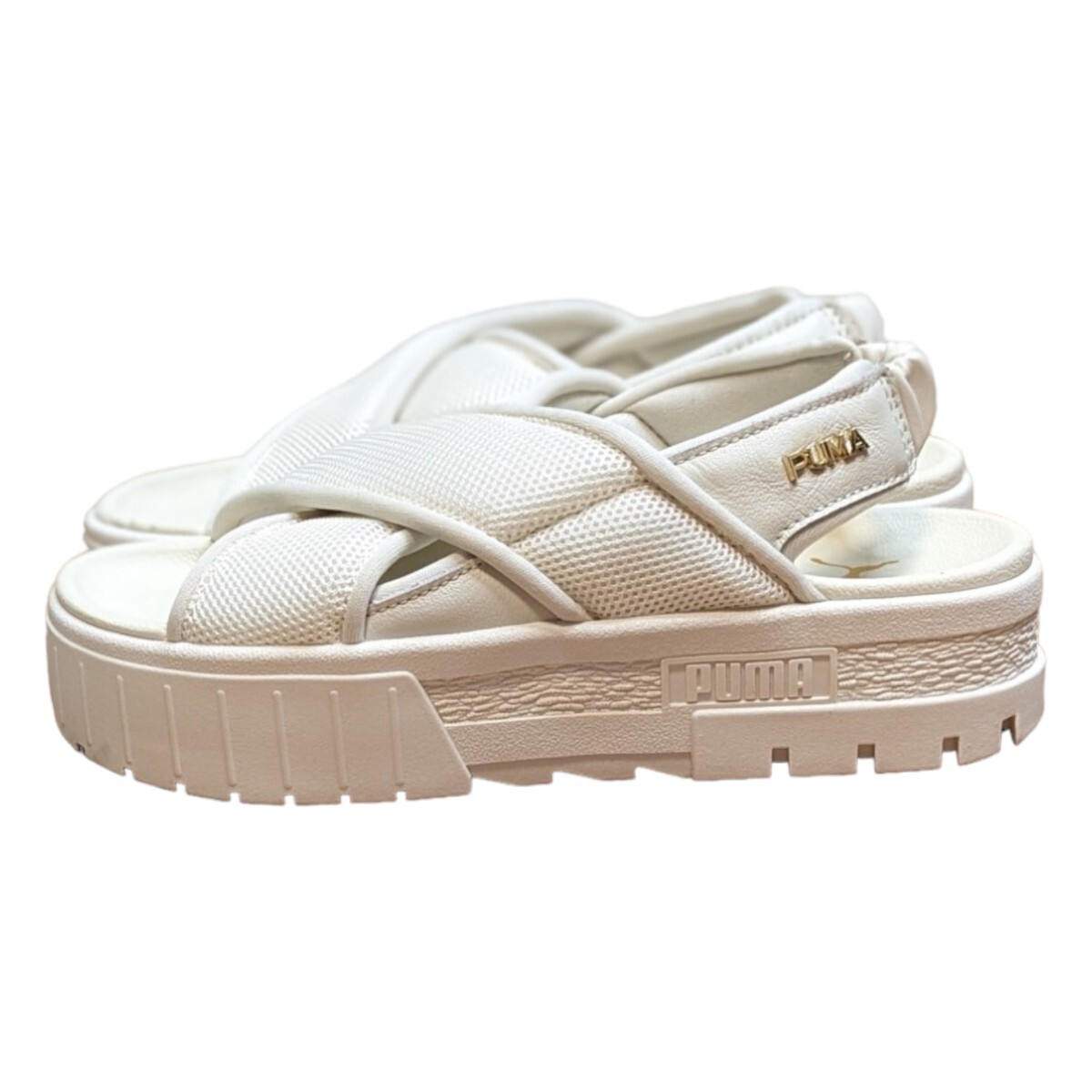 PUMA MAYZE SANDALS プーマ メイズ 23cm 厚底サンダル　レディースサンダル　PUMAサンダル　PUMA厚底　ホワイト_画像3