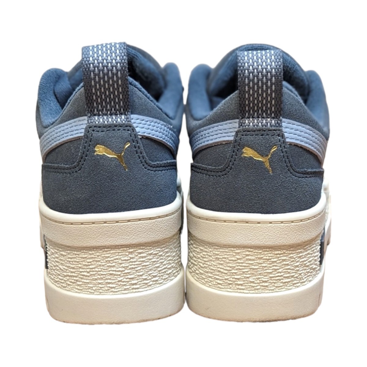 PUMA MAYZE WEDGE Puma 23.5cm navy thickness bottom sneakers lady's sneakers PUMA sneakers PUMA thickness bottom suede 