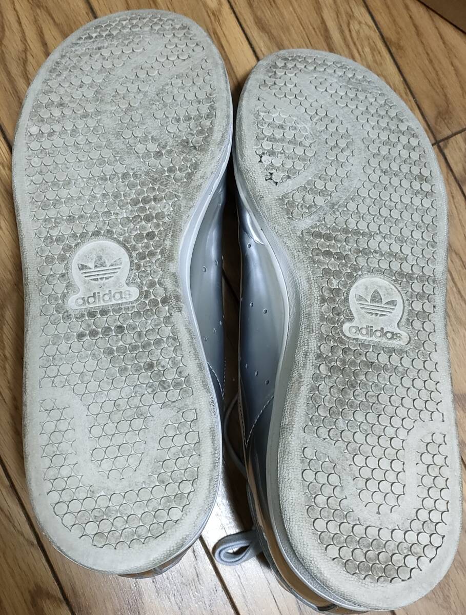 【中古】27.5㎝ adidas アディダス スタンスミス シルバー STAN SMITH Silverの画像4