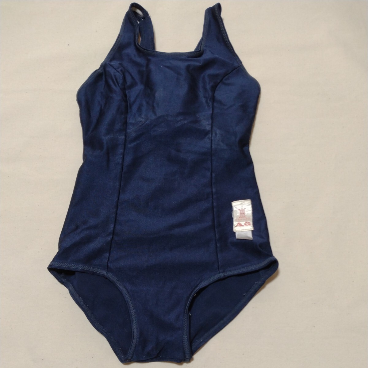 ワンピース水着 日本水泳連盟認定 A.G ゴールドウィン 1号 ネイビー ホームクリーニング済 コスプレ衣装 女子の画像1