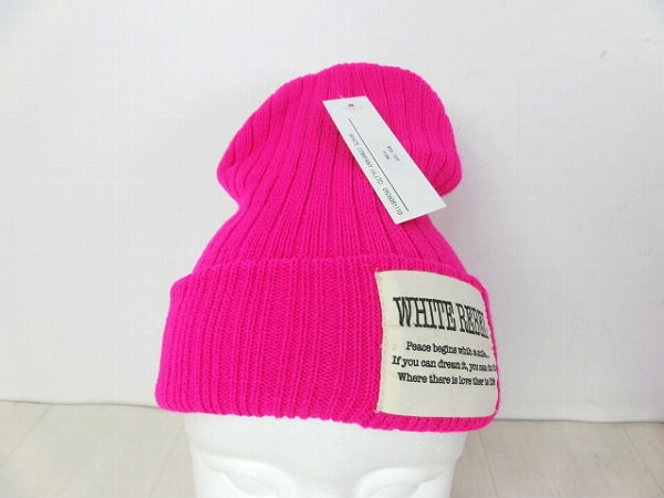 JPY メンズ レディース ニット帽 ワッチキャップ 帽子 フリーサイズ ピンク ◎色違いも出品中◎_画像1