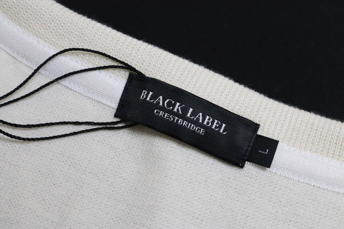 新品 BLACK LABELCRESTBRIDGEブラックレーベル クレストブリッジ パーシャルチェックニットソー・セ−タ− 【L】 オフホワイト_画像9
