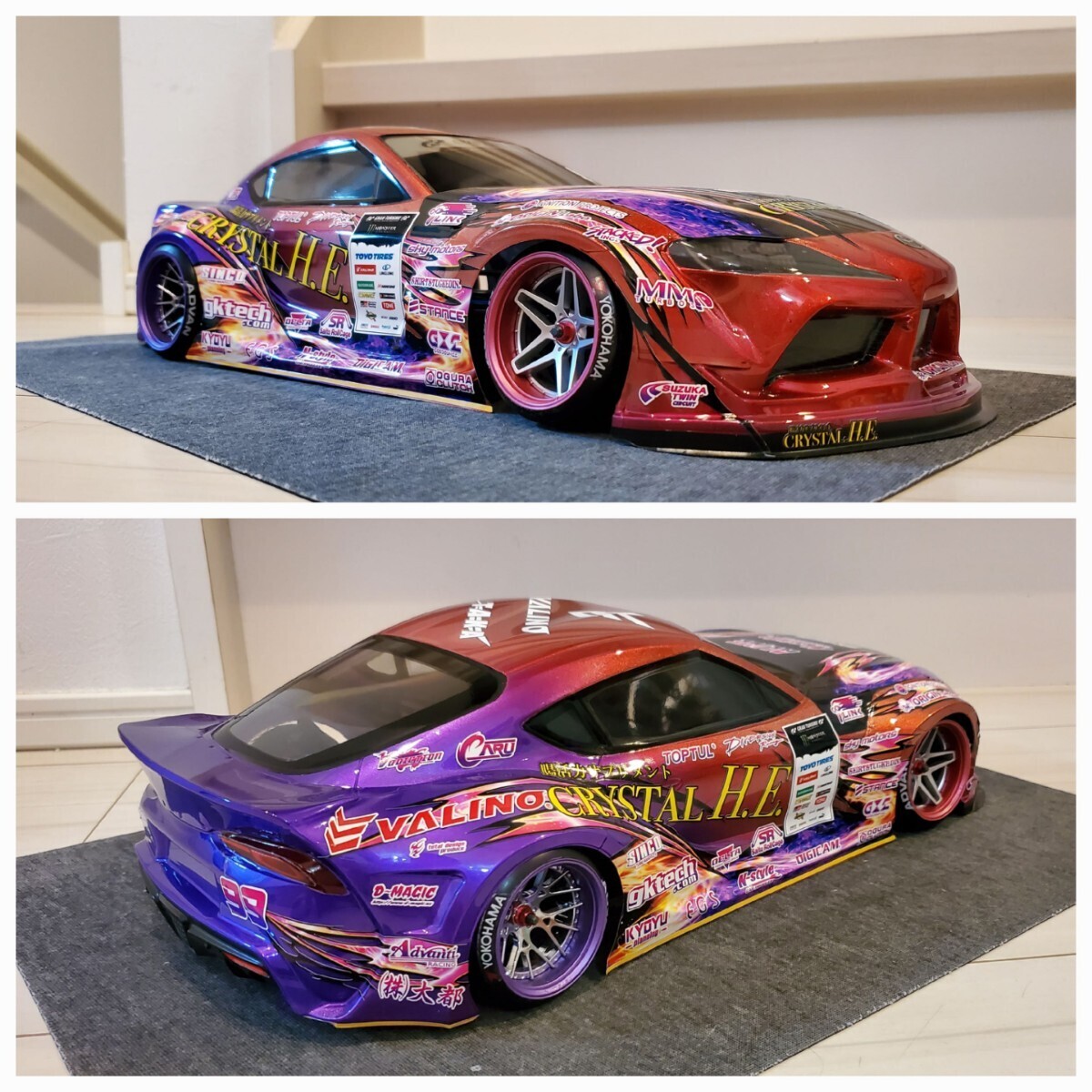 【即決・未走行】ボディのみ ヨコモ 90 GR スープラ TAKA 中村直樹 選手 仕様 1/10 PANDEM GR SUPRA TOYOTA YOKOMO _画像6