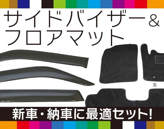 【地域別送料無料】お得なセット■日産■ルークス B44A/B45A/B47A/B48A 令和2年3月～【純正型サイドバイザー＆フロアマット】の画像1