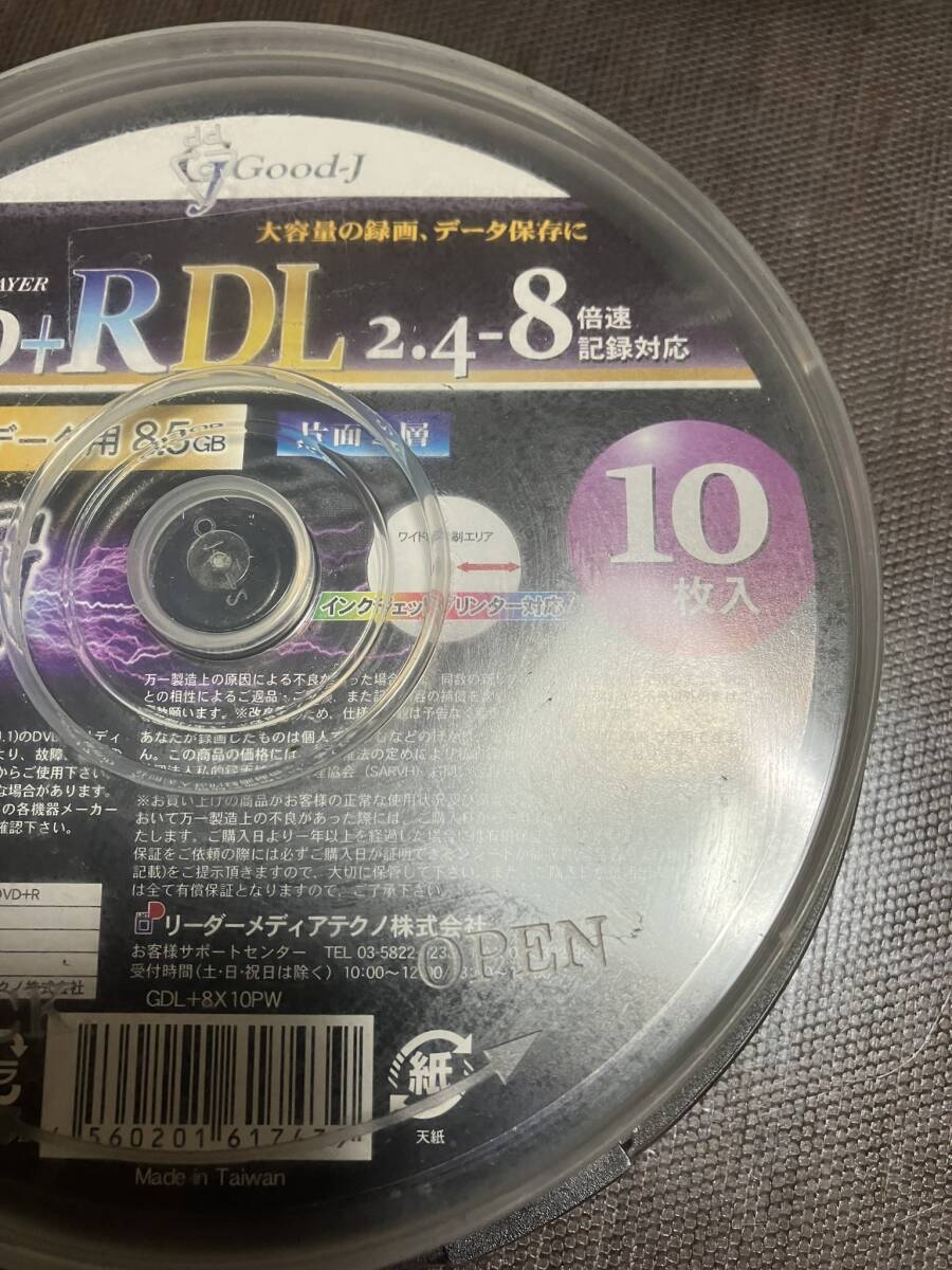 台湾製 DVD+R DL 片面２層 録画、データ 公称8.5GB 10枚スピンドルｘ６セットの画像1