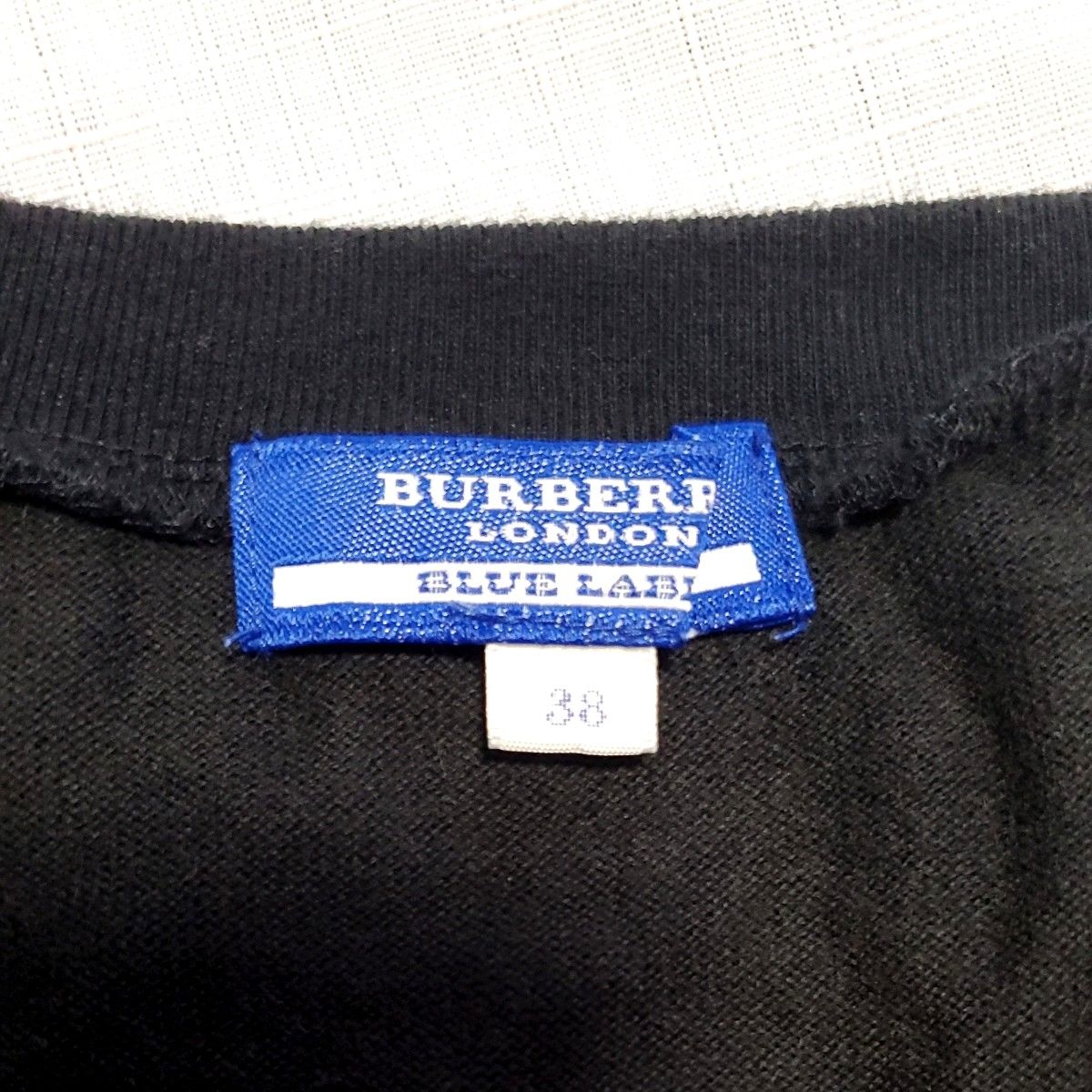 バーバリーブルーレーベル BURBERRY BLUE LABEL tシャツ カットソー ピンクラメホースマーク ブラック 38！！