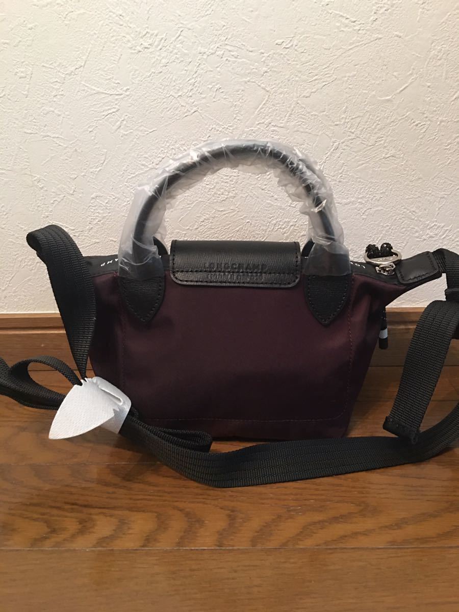 【新品】ロンシャン LONGCHAMP ル プリアージュ エナジートップハンドルバッグ XS バーガンディの画像2