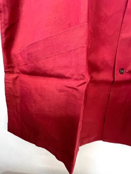 [ Kikusui -10000]*[ Takeo Kikuchi tei Lee wear ] men's short sleeves open shirt * size 2/ dark red series /. collar shirt * used * used old clothes *KT