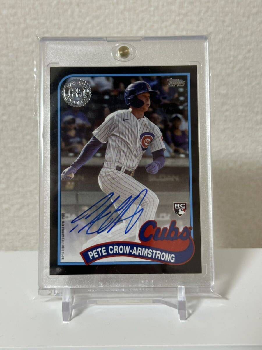 2024 Topps Series 1 Pete Crow-Armstrong Auto Black Parallel 199シリ RC 35th 1989の画像1