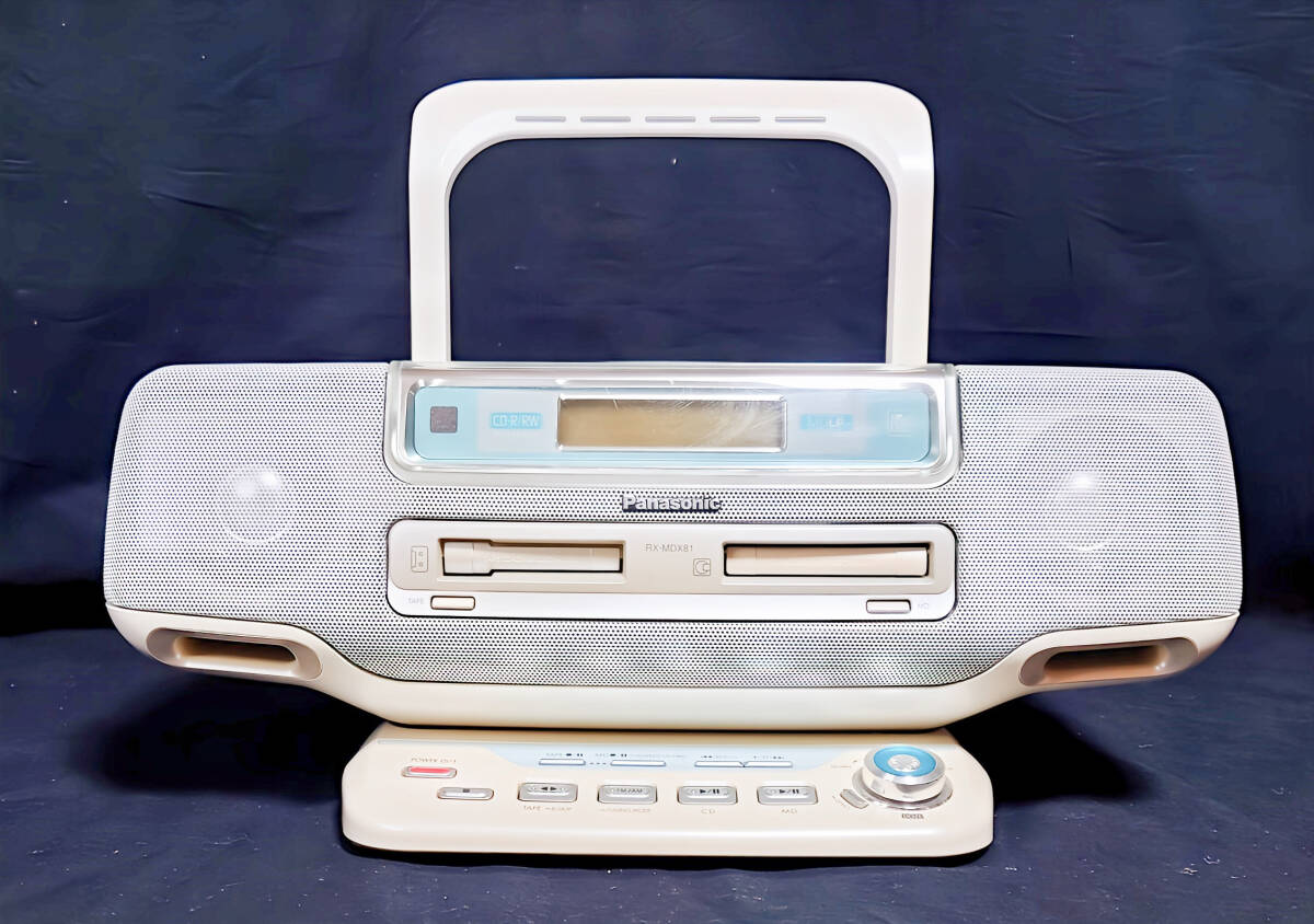 ** Panasonic (Panasonic) RX-MDX81-W белый personal MD система (CD/MD/ кассета / радио магнитофон ) 2003 год производства **
