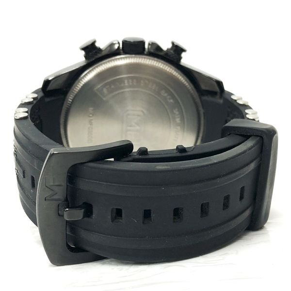 【動作品】MF MINI FOCUS ミニフォーカス MF0350G 腕時計 クロノグラフ クオーツ 3針式 デイト ブラック メンズ 男性用 服装小物 DA0の画像6
