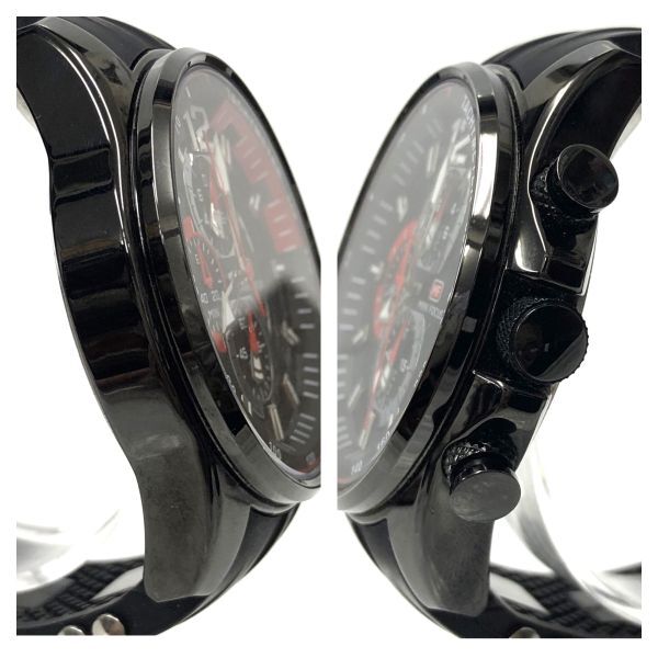 【動作品】MF MINI FOCUS ミニフォーカス MF0350G 腕時計 クロノグラフ クオーツ 3針式 デイト ブラック メンズ 男性用 服装小物 DA0の画像4