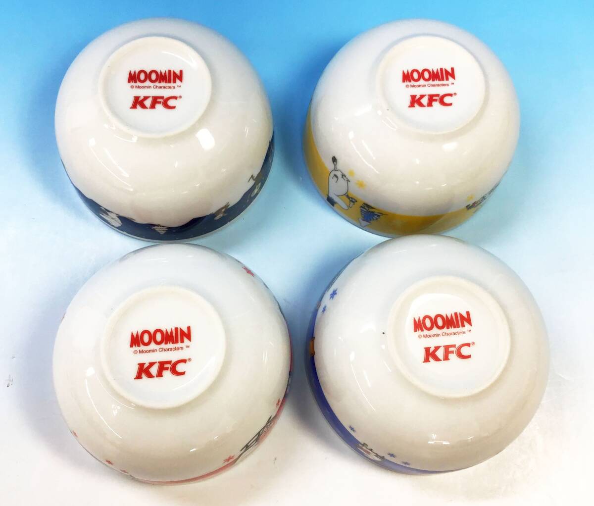 未使用 4種セット MOOMIN スプーン付きボウル ケンタッキー コラボ 食器 陶器 スープ ムーミン/パパ/ママ/ミイ/フローレン KFC の画像7