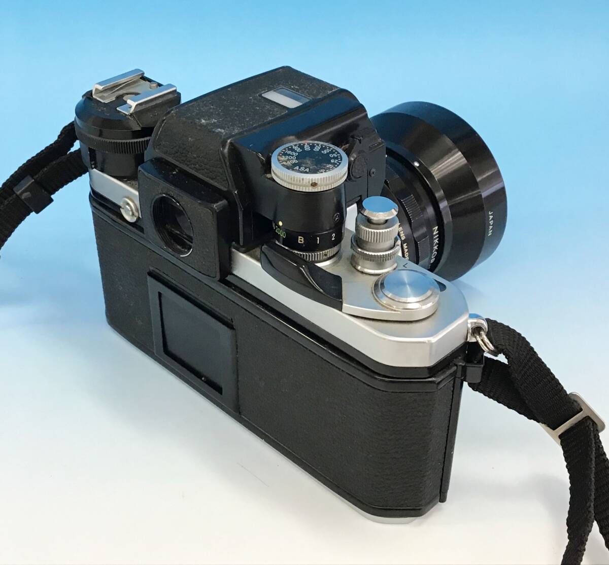 Nikon F2 フォトミック 一眼レフ フィルム カメラ ボディ シルバー/レンズ nikkor 28mm f3.5/レンズフード HS-8 昭和 レトロ ニコン の画像3