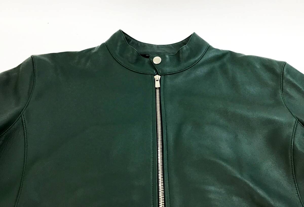 JACKROSE 羊革 ジャケット サイズ5 緑 グリーン系 アウター ブルゾン 上着 メンズ ジャックローズ ライダース_画像4