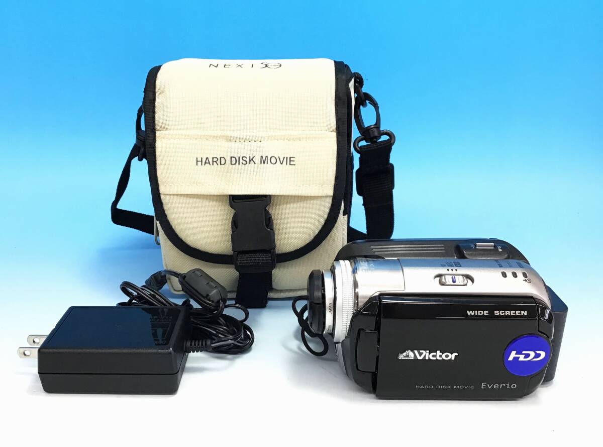通電OK Victor デジタルビデオカメラ EVERIO GZ-MG77-B ハードディスク ムービー HDD 光学機器 エブリオ ビクターの画像1