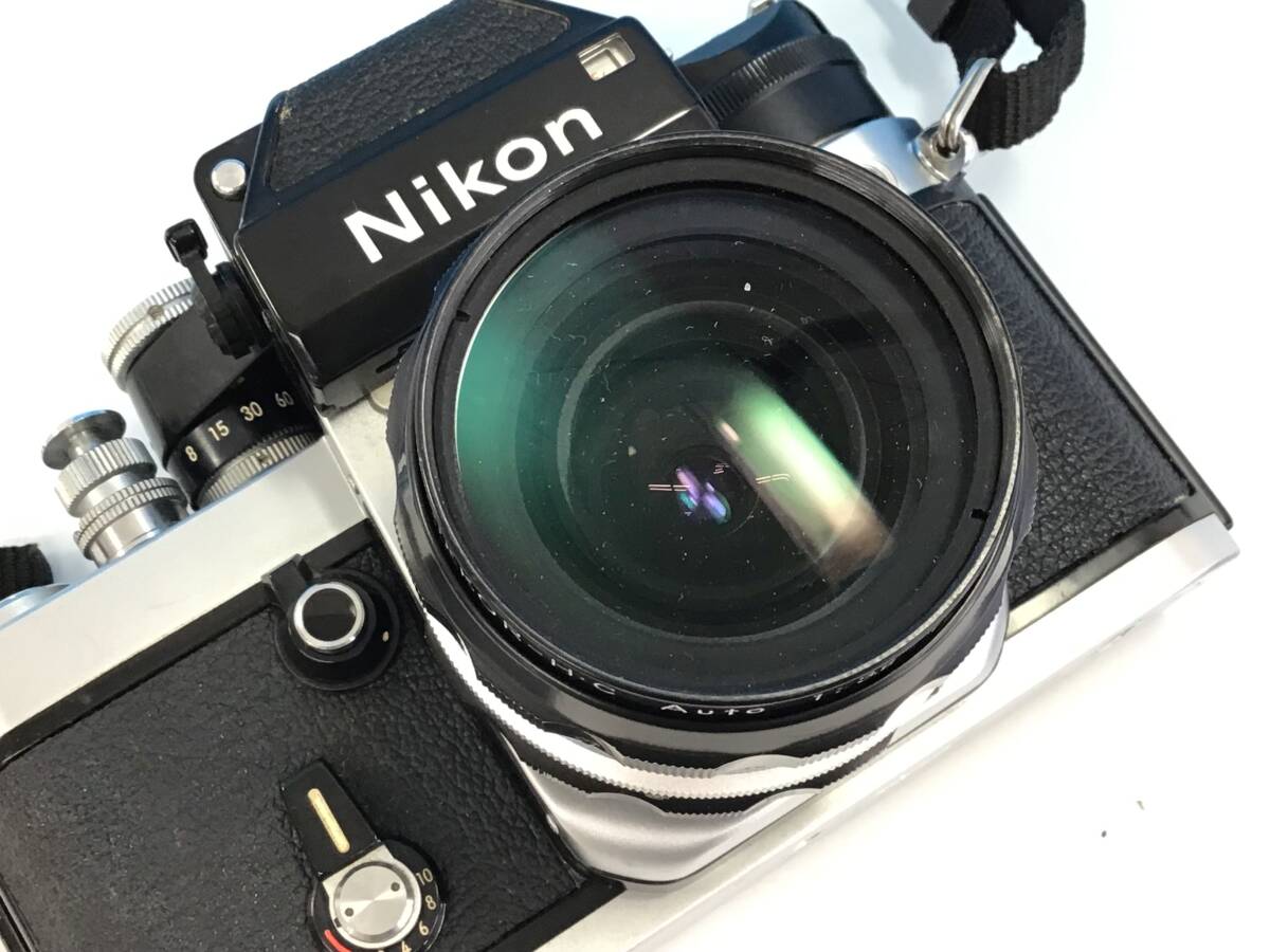 Nikon F2 フォトミック 一眼レフ フィルム カメラ ボディ シルバー/レンズ nikkor 28mm f3.5/レンズフード HS-8 昭和 レトロ ニコン の画像5