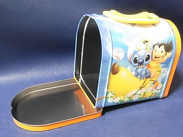  Disney магазин ограничение Lilo & Stitch багажник жестяная банка to отдых box 2005 год пустой жестяная банка копилка can Disney стоимость доставки Y510