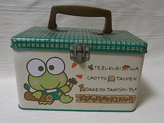 Kero Kero Keroppi trunk can 1991 year Vintage made in Japan retro Sanrio regular goods can case postage Y510~ other 
