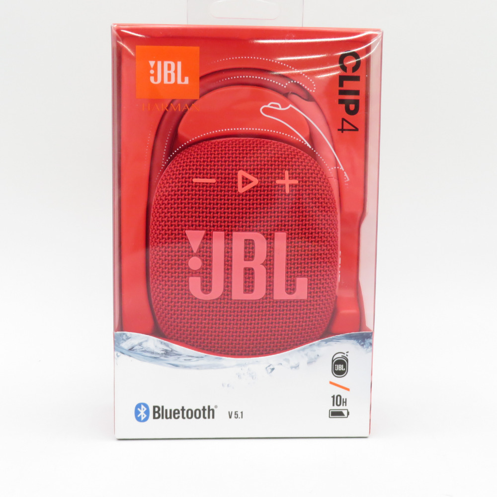 JBL ジェイビーエル オーディオ機器 CLIP4 防水ポータブルスピーカー Bluetooth レッド 未使用品の画像1