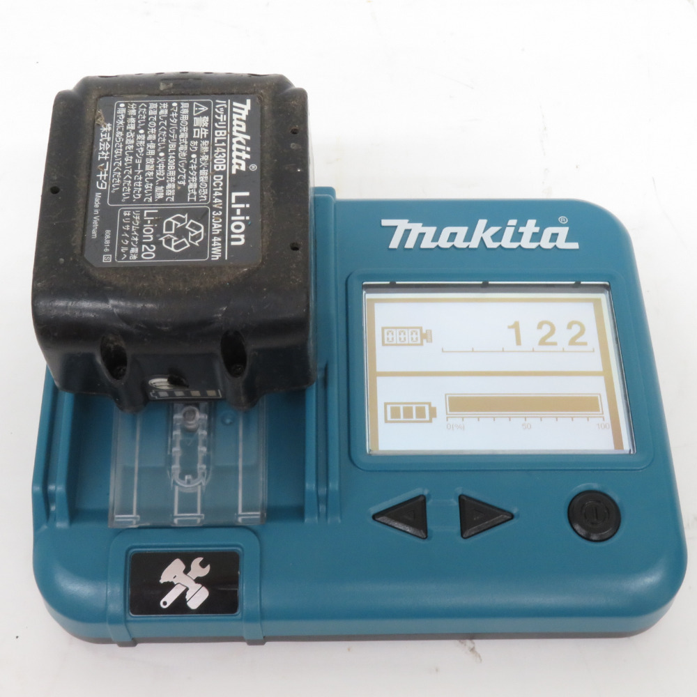 makita マキタ 14.4V 3.0Ah Li-ionバッテリ 残量表示付 充電回数122回 BL1430B A-60698 中古_画像5