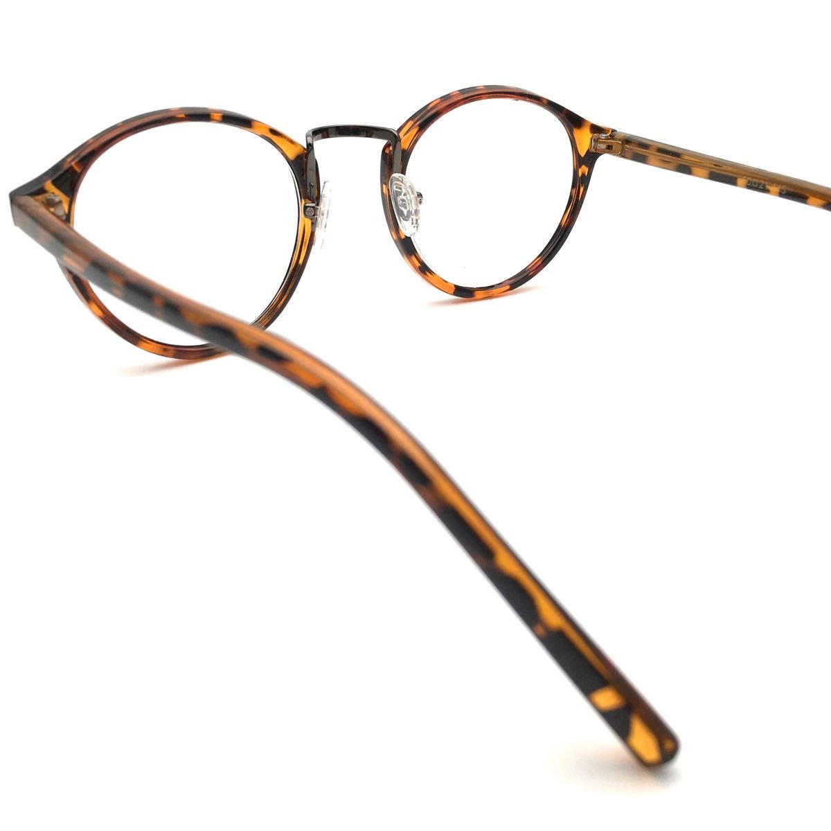 老眼鏡に見えない！クラシックボストンダテメガネのようなおしゃれな老眼鏡　ブルーライト、紫外線カットレンズ仕様　ケース付ブラウンデミ
