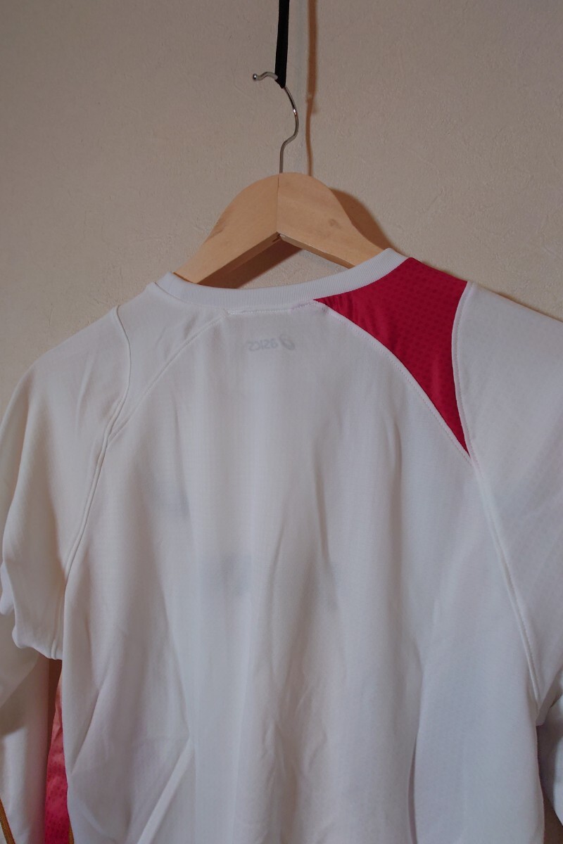 未使用 asics 陸上日本代表ユニフォーム 2013年 2014年 公式ロングTシャツ ユニフォーム トレーニングシャツ Mサイズ ロンT アシックスの画像7