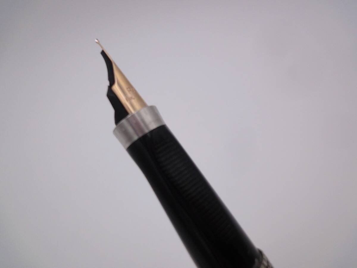 【1円スタート】PARKER スターリングシルバー 万年筆 ノック式ボールペン セット STERLING SILVER ペン先刻印 14K K14 U.S.A. パーカーの画像4