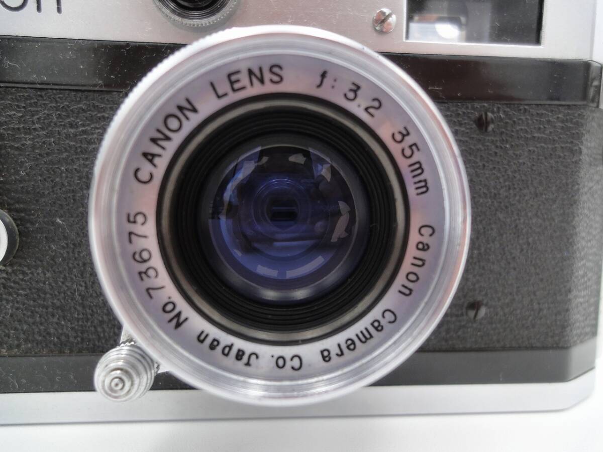 【1円スタート】 CANON P レンジファインダー フィルムカメラ レンズ 35mm f3.2 Canon LENS キャノン メタル レンズキャップ _画像2