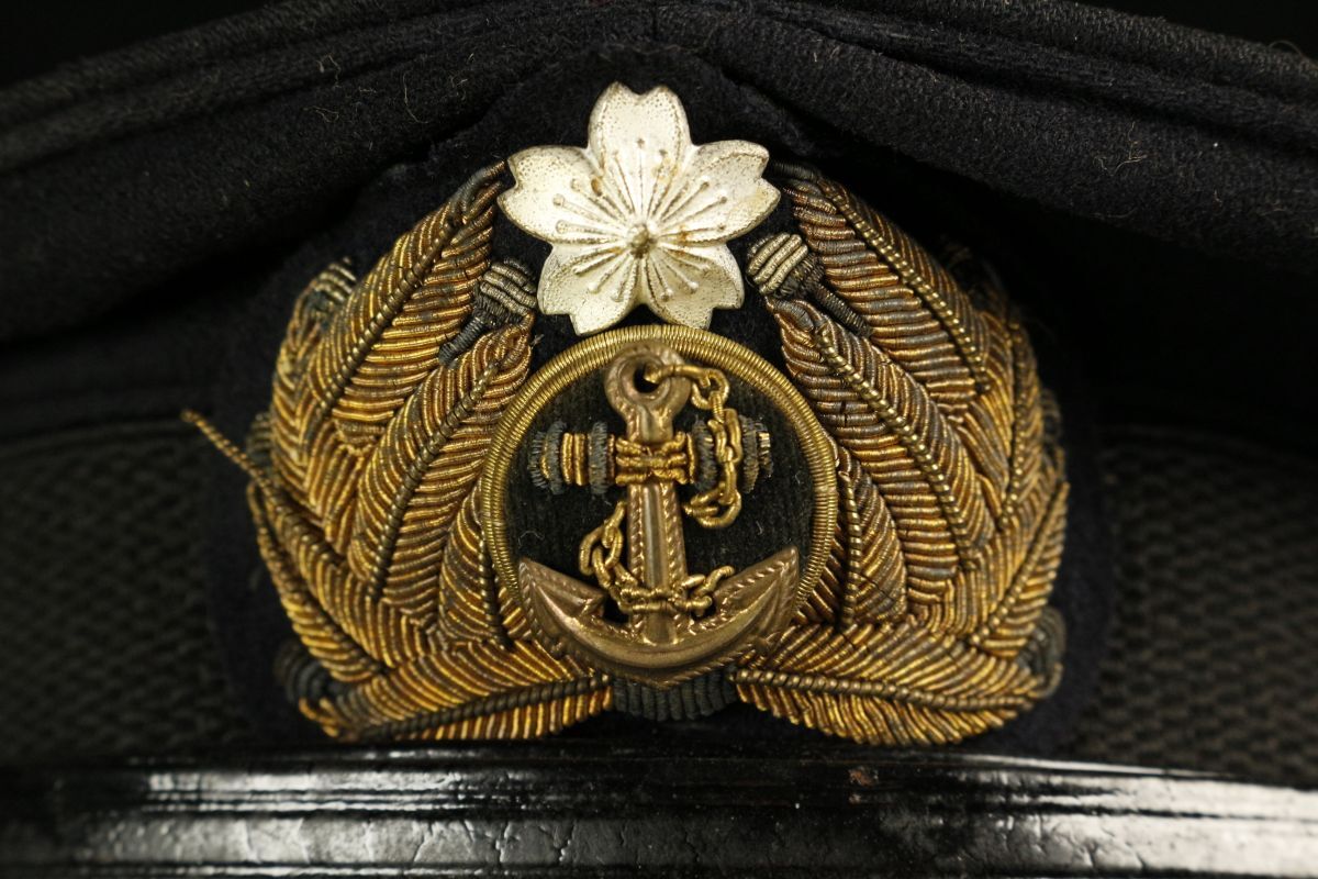 【LIG】大日本帝国海軍 士官制帽 肩章 当時物 コレクター収蔵品 [.Y]24.3の画像6