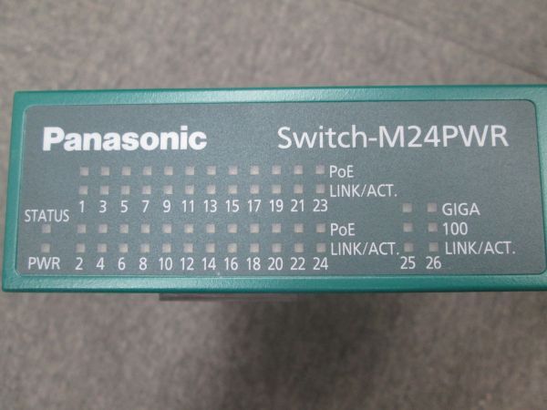 35【Panasonic 】PoE給電スイッチングハブ「Switch-M24PWR(PN23249K) 」レイヤ2　◆撤去まで使用◆中古美品