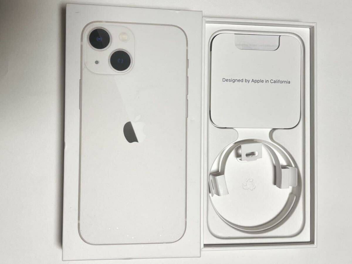 apple iPhone 13 mini 128GB スターライト 白 au 一括の画像3