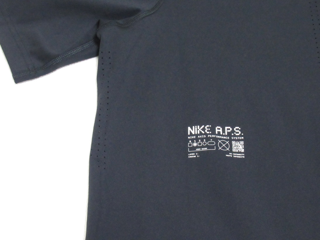 NIKE DRI-FIT AVD APS ショートスリーブ シャツ 黒 ブラック S ナイキ AXIS トレーニング ウェア ワークアウト フィットネス DQ4819-010_画像3