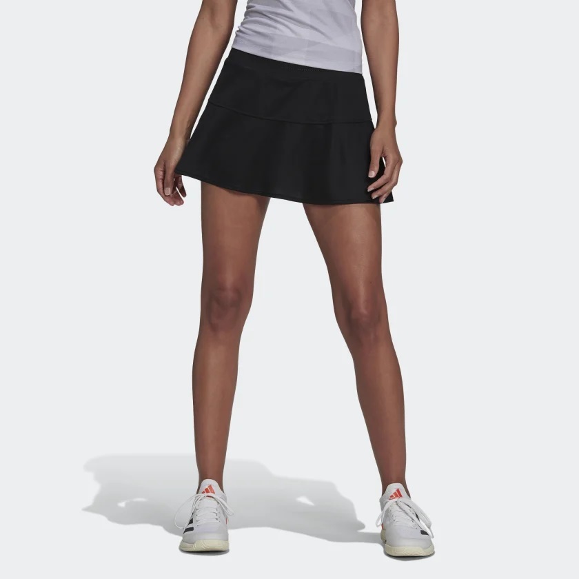 adidas テニスウエア スコート プライムブルー 黒 ブラック M アディダス テニス スカート タイツ ショートパンツ 東京 HEAT.RDY 夏 H20352の画像5