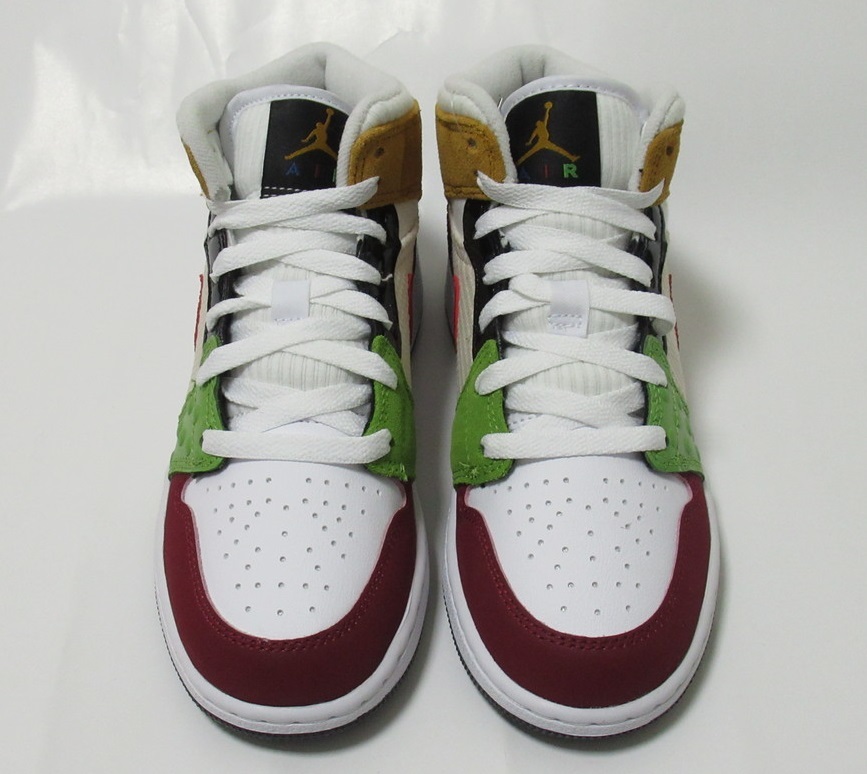 NIKE AIR JORDAN 1 MID SE GS マルチカラー 23cm ナイキ エア ジョーダン ミッド ジュニア レディース DR6957-100_画像2