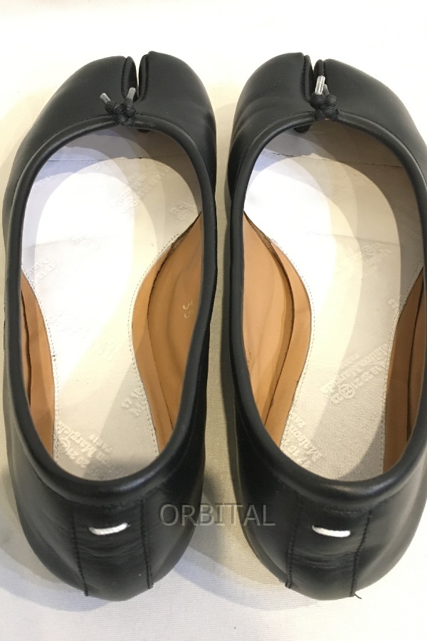 二子玉)Maison Margiela メゾンマルジェラ TABI BALLERINA 足袋バレリーナ フラットパンプス タビ tabi ブラック 35 22.5cmの画像7