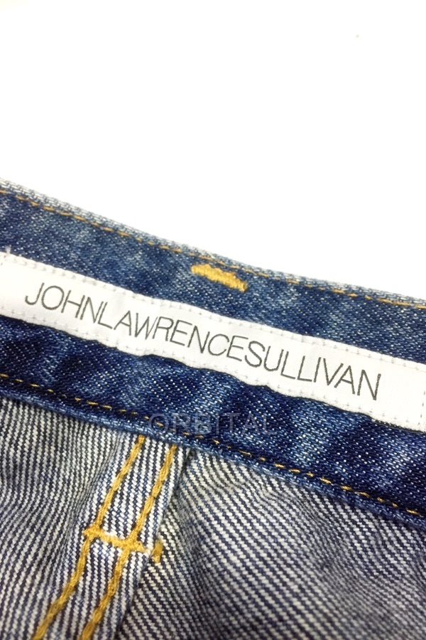 代官山)JOHN LAWRENCE SULLIVAN ジョンローレンスサリバン JLSW-36 DENIM BI-COLOR PANTS 切替ジーンズ デニム サイズS_画像5