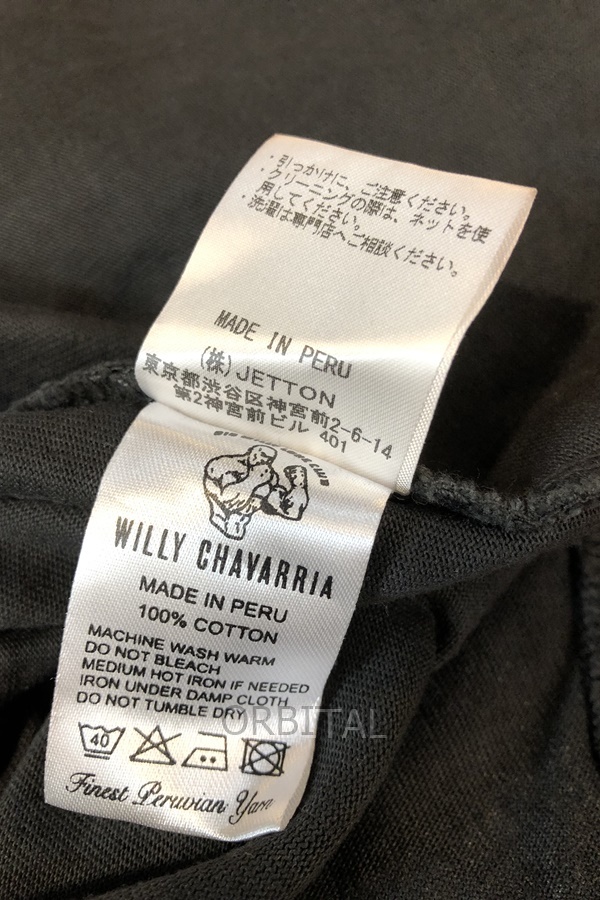 経堂) WILLY CHAVARRIA ウィリーチャバリア オーバーサイズ ドルマンスリーブカットソー コットン Tシャツ 長袖 メンズ L_画像7