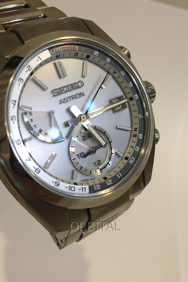 二子玉)SEIKO セイコー Astron アストロン 8B63-0BA0 電波ソーラー 時計 腕時計 メンズ シルバー 1D0166 箱、コマ有_画像4