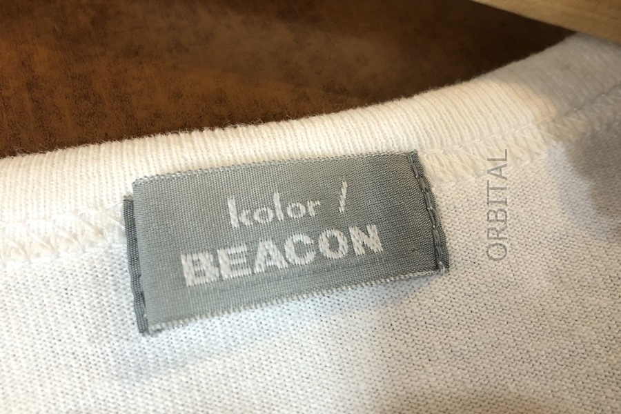 経堂) kolor BEACON カラー ビーコン ニットドッキングＴシャツ カットソー メンズ ホワイト × ブルー サンプル品 ※色移りの画像7