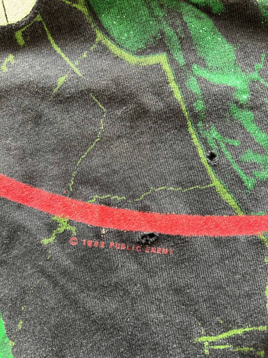 Public Enemy パブリック・エネミー T-shirt 82年 ビンテージTシャツ 80's SIZE:XLの画像6