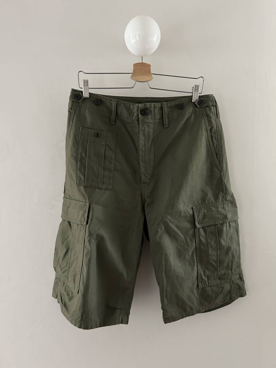 【新品】Nigel Cabourn ナイジェルケーボンアーミーカーゴショーツ ARMY CARGO SHORT サイズ:32 色:ダークグリーンの画像2