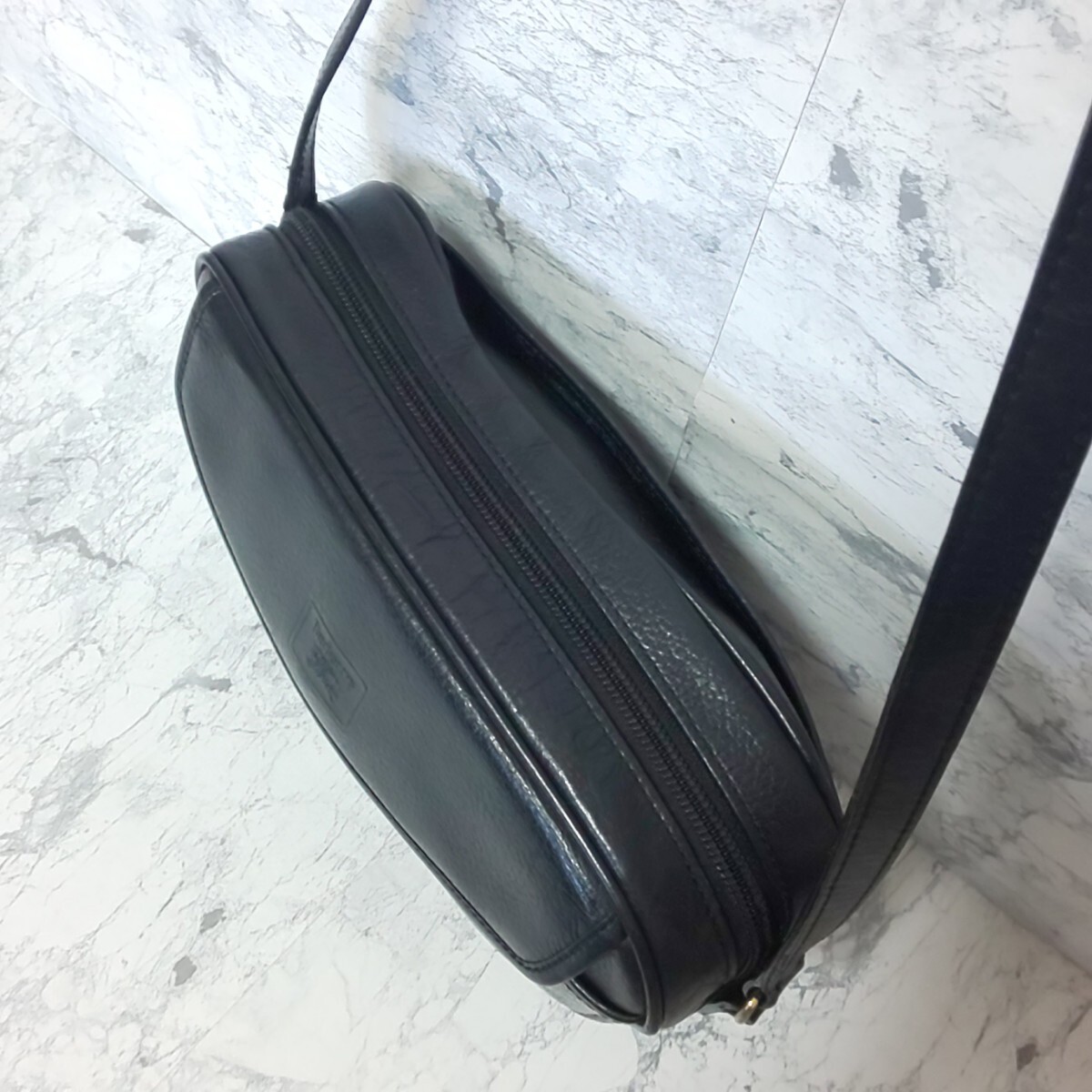 [ прекрасный товар / редкий ]Burberrys Vintage заслонка карман Mini сумка на плечо подкладка noba проверка шланг type вдавлено . Logo shrink кожа морщина кожа 