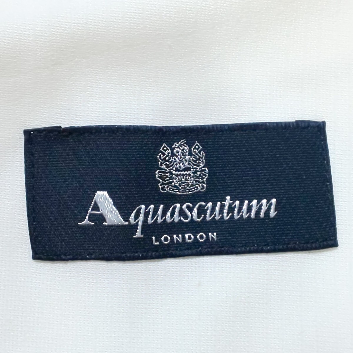 【美品】Aquascutum アクアスキュータム シングルボタン テーラードジャケット ブレザー フォーマル オフホワイト レディース 8S/Mサイズ_画像9