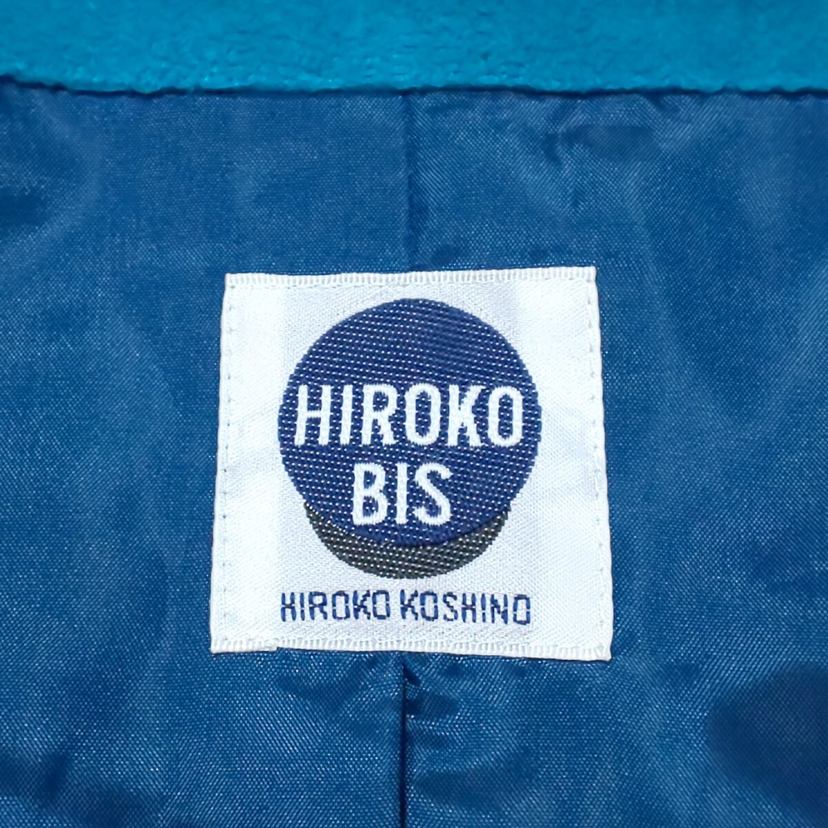 【極希少/美品】HIROKO BIS ヒロコビス カットワーク刺繍 スタンドカラージャケット ノーカラージャケット シャイニー玉虫 レディース 9/M_画像8