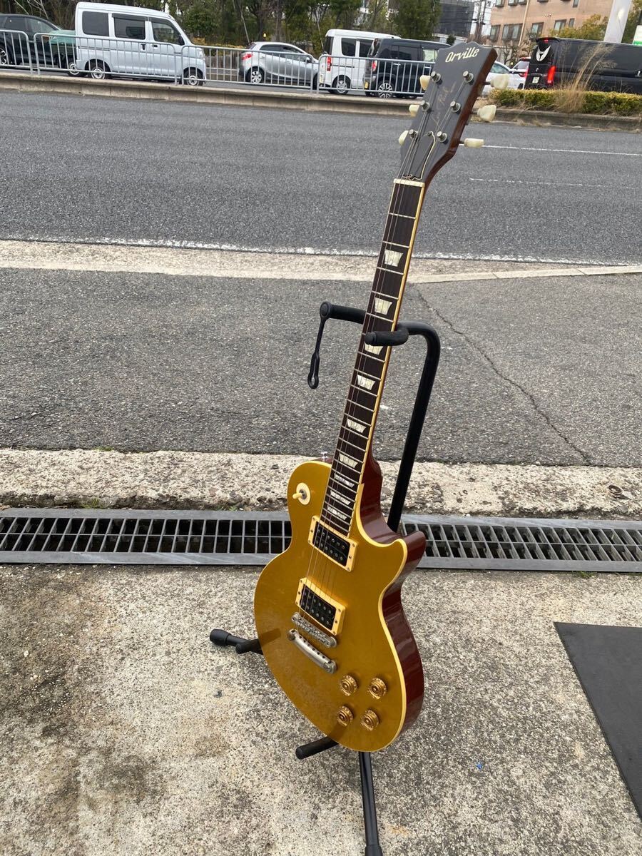 ○F8089 Orville Les Paul レスポール エレキギター スタンド付き○の画像3