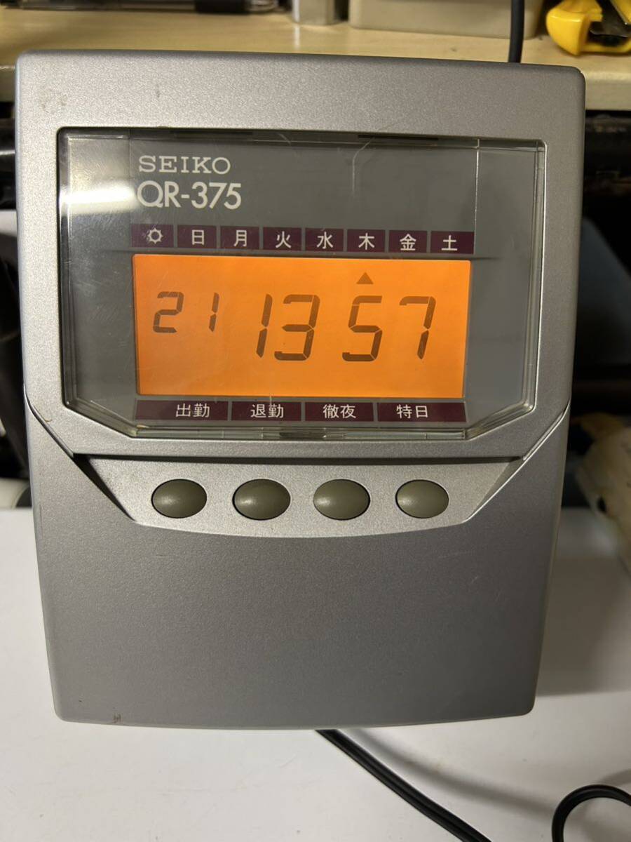 ★セイコープレシジョン タイムレコーダー QR-375の画像1