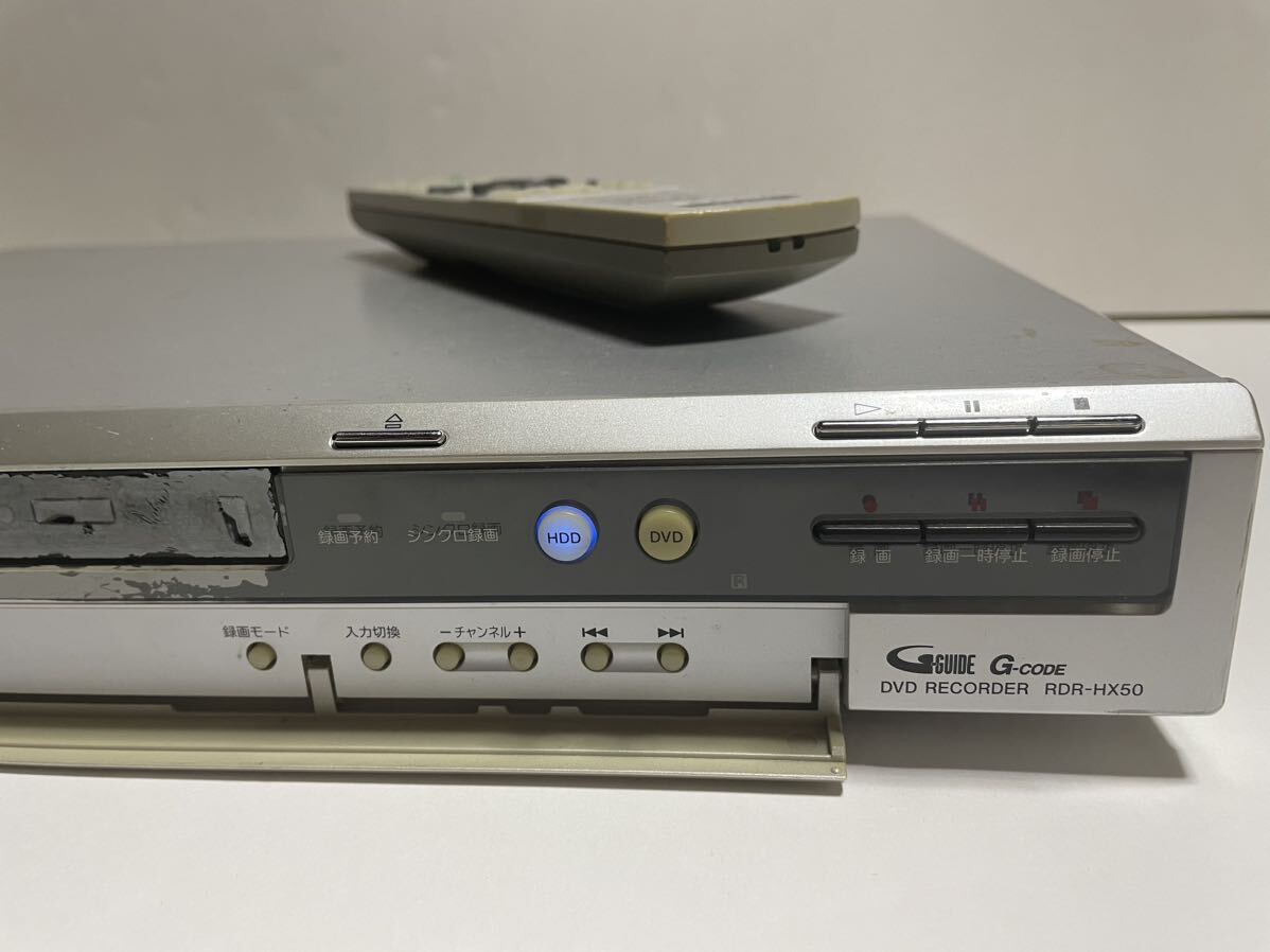 SONY “スゴ録” RDR-HX50 HDD搭載　160GB DVDレコーダー 地上アナログ機 リモコン付き　電源コード　RCA端子　動作確認済_画像4