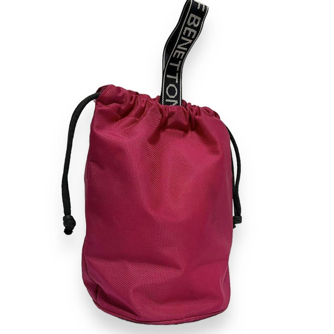  united color zob Benetton UNITED COLORS OF BENETTON handbag pouch bucket pouch sport bag nylon pink 547