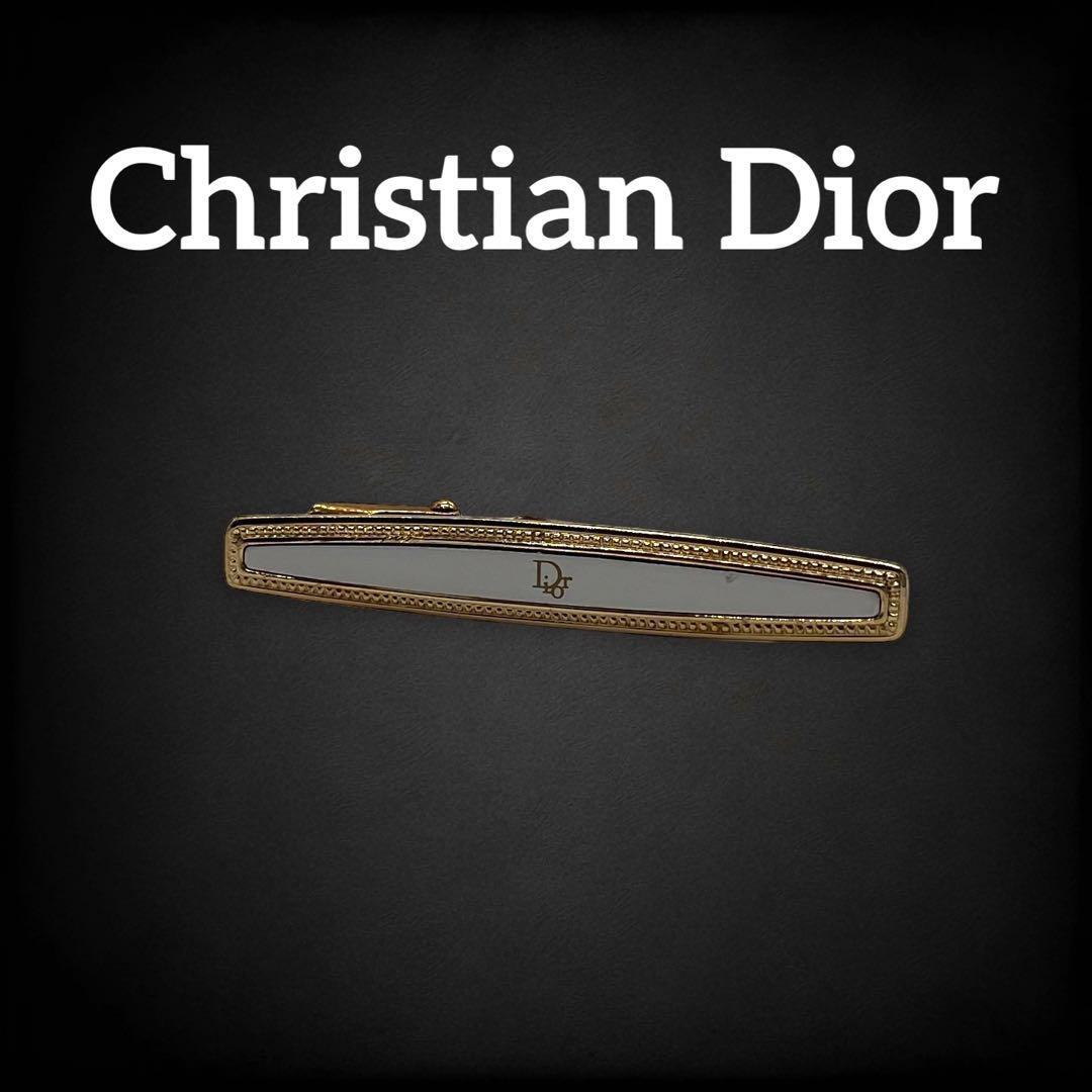 Christian dior Christian Dior галстук булавка Toro ta- Vintage Vintage античный б/у одежда костюм Gold серый 582